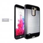 Wholesale LG K10 Premier LTE Iron Shield Hybrid Case (Silver)